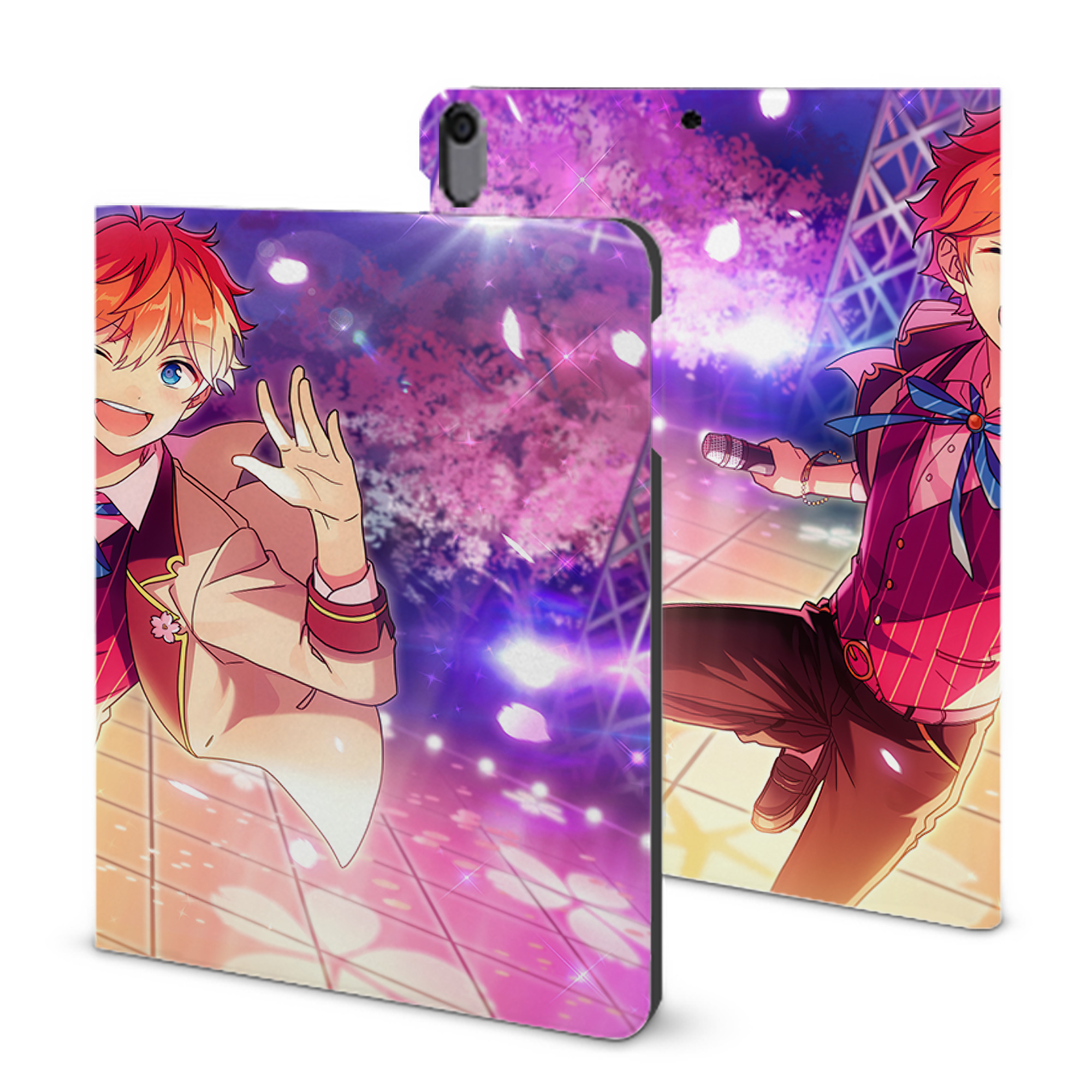 （画像用） あんさんぶるスターズ! Ensemble Stars IPad ケース ブック型 PUレザー TPU 耐衝撃 軽量 薄型 ペン収納なし 全面保護 IPad 各モデル対応
